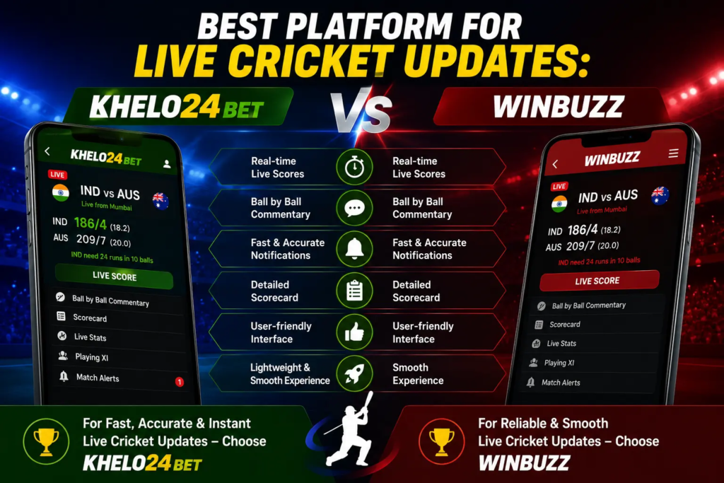 Best Platform for Live Cricket Updates: Khelo24 vs Winbuzz